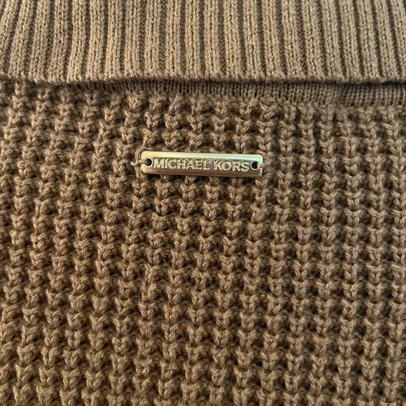 Michael Kors Brown Waffle Knit Sweater - Picture 4 of 7